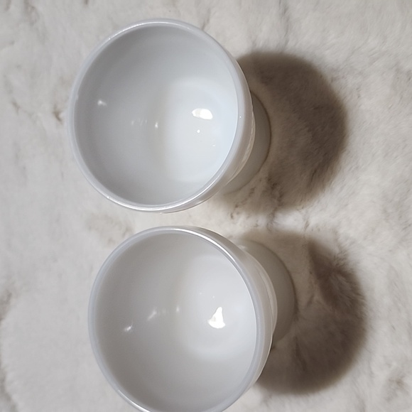 MILK GLASS VINTAGE  🍨 DESSERT CUPS * SET OF 2 * - Picture 4 of 6